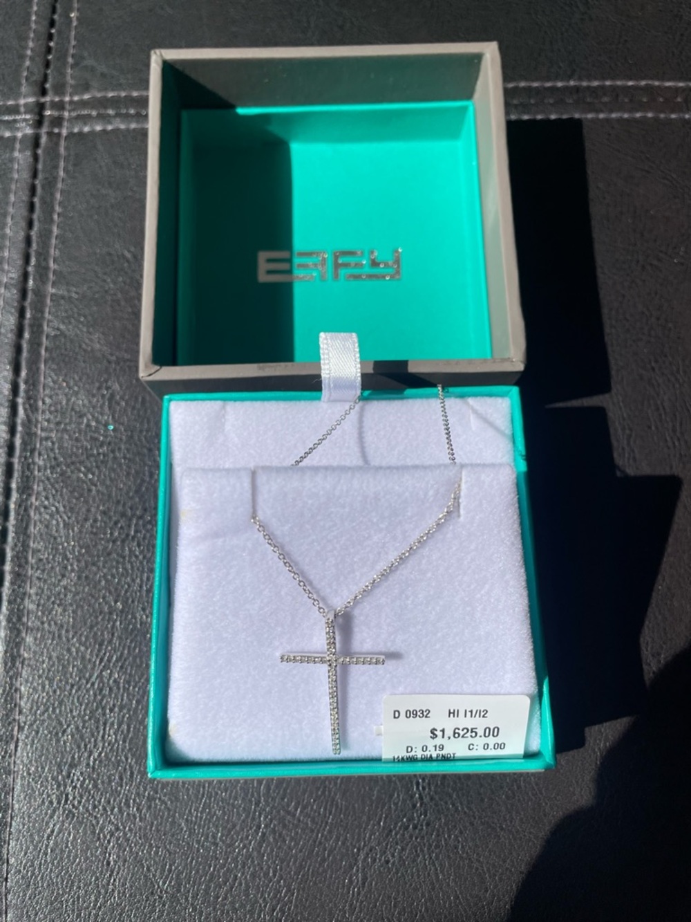 Effy 14k white gold  Diamond Cross Necklace $1,625 - Picture 5 of 15